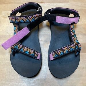 Muboliy Women's Hiking Sandals Size 40 / 9 Black Pink Orange Blue Velcro Straps
